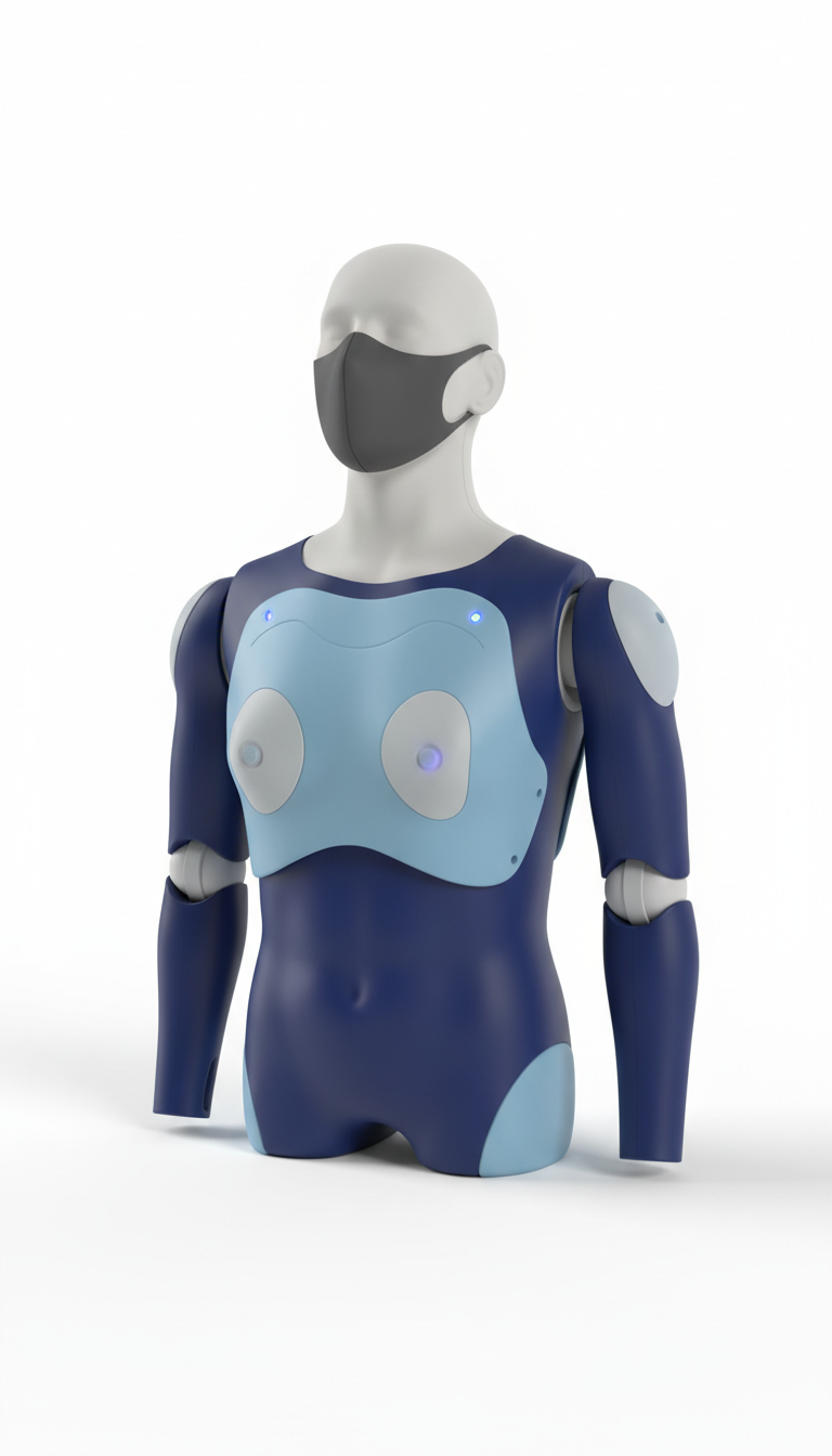 CPR Manikin with Real-Time Sensor Feedback